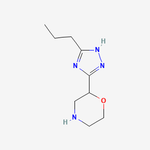 2-(3-propyl-1H-1,2,4-triazol-5-yl)morpholine