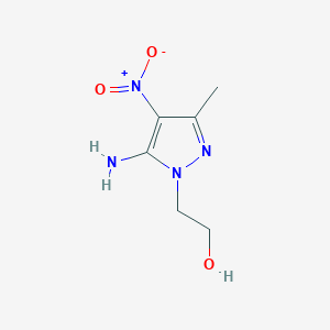 molecular formula C6H10N4O3 B1527225 2-(5-amino-3-methyl-4-nitro-1H-pyrazol-1-yl)ethan-1-ol CAS No. 42098-29-3