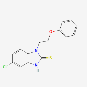 molecular formula C15H13ClN2OS B1527234 5-chloro-1-(2-phenoxyethyl)-1H-1,3-benzodiazole-2-thiol CAS No. 1293159-06-4