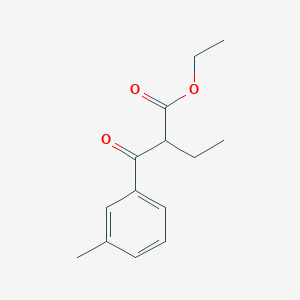 molecular formula C14H18O3 B1527235 Ethyl 2-(3-methylbenzoyl)butanoate CAS No. 1281443-63-7