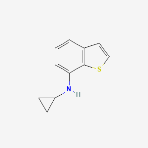 molecular formula C11H11NS B15272395 N-Cyclopropyl-1-benzothiophen-7-amine 