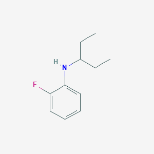 molecular formula C11H16FN B15272516 2-fluoro-N-(pentan-3-yl)aniline 