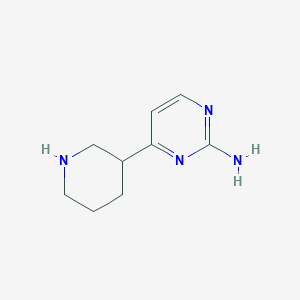 molecular formula C9H14N4 B1527254 4-(Piperidin-3-yl)pyrimidin-2-amine CAS No. 1250024-30-6