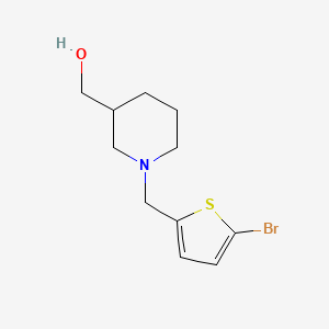{1-[(5-Bromothiophen-2-yl)methyl]piperidin-3-yl}methanol