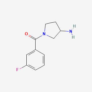 molecular formula C11H13FN2O B15272571 1-(3-Fluorobenzoyl)pyrrolidin-3-amine 