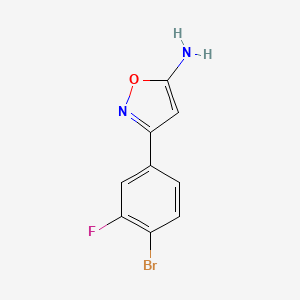 B1527272 3-(4-Bromo-3-fluorophenyl)-1,2-oxazol-5-amine CAS No. 1247391-94-1