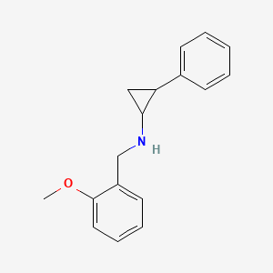 N-[(2-methoxyphenyl)methyl]-2-phenylcyclopropan-1-amine