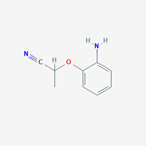 molecular formula C9H10N2O B1527281 2-(2-Aminophenoxy)propanenitrile CAS No. 1249409-60-6