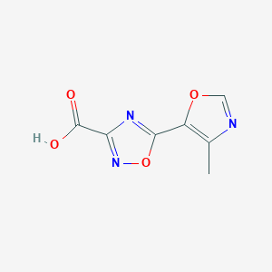 molecular formula C7H5N3O4 B15272832 5-(4-Methyl-1,3-oxazol-5-yl)-1,2,4-oxadiazole-3-carboxylic acid 