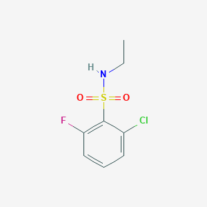 molecular formula C8H9ClFNO2S B15272834 2-Chloro-N-ethyl-6-fluorobenzene-1-sulfonamide 