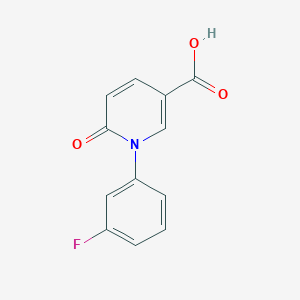 molecular formula C12H8FNO3 B1527289 1-(3-Fluorophenyl)-6-oxo-1,6-dihydropyridine-3-carboxylic acid CAS No. 1107650-68-9