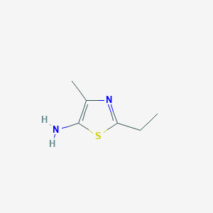 molecular formula C6H10N2S B1527292 2-Ethyl-4-methyl-1,3-thiazol-5-amine CAS No. 1248420-93-0