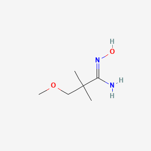 molecular formula C6H14N2O2 B15272964 N'-hydroxy-3-methoxy-2,2-dimethylpropanimidamide 