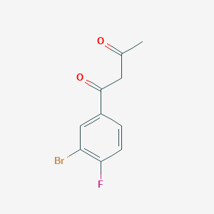 molecular formula C10H8BrFO2 B15273081 1-(3-Bromo-4-fluorophenyl)butane-1,3-dione 