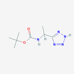 molecular formula C8H15N5O2 B1527312 tert-butyl N-[1-(2H-1,2,3,4-tetrazol-5-yl)ethyl]carbamate CAS No. 1249718-92-0