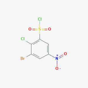 3-Bromo-2-chloro-5-nitrobenzene-1-sulfonyl chloride