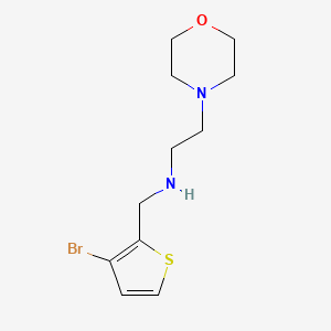 molecular formula C11H17BrN2OS B1527321 [(3-Bromothiophen-2-yl)methyl][2-(morpholin-4-yl)ethyl]amine CAS No. 1247757-72-7