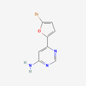 molecular formula C8H6BrN3O B1527323 6-(5-Bromofuran-2-yl)pyrimidin-4-amine CAS No. 1250891-98-5