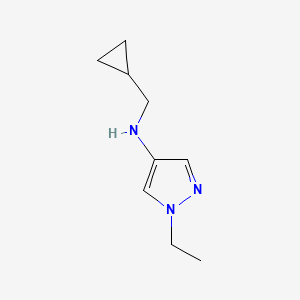 molecular formula C9H15N3 B15273364 N-(cyclopropylmethyl)-1-ethyl-1H-pyrazol-4-amine 