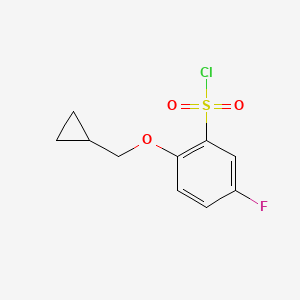2-(Cyclopropylmethoxy)-5-fluorobenzene-1-sulfonyl chloride
