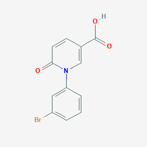 molecular formula C12H8BrNO3 B1527346 1-(3-Bromophenyl)-6-oxo-1,6-dihydropyridine-3-carboxylic acid CAS No. 1283343-26-9