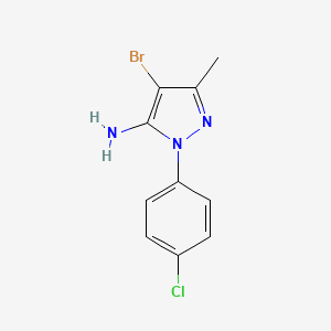 molecular formula C10H9BrClN3 B1527347 4-Bromo-1-(4-chlorophenyl)-3-methyl-1H-pyrazol-5-amine CAS No. 1202030-29-2