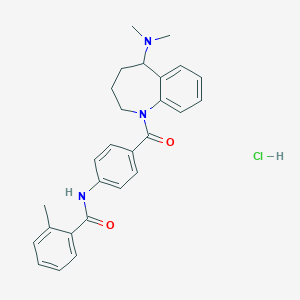 molecular formula C27H30ClN3O2 B152735 Mozavaptan hydrochloride CAS No. 138470-70-9