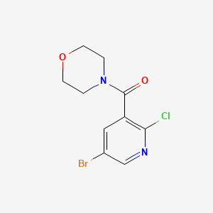 molecular formula C10H10BrClN2O2 B1527352 4-(5-Bromo-2-chloropyridine-3-carbonyl)morpholine CAS No. 1251232-44-6