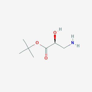 molecular formula C7H15NO3 B15273545 tert-Butyl (2S)-3-amino-2-hydroxypropanoate 