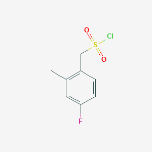 molecular formula C8H8ClFO2S B1527365 (4-Fluoro-2-methylphenyl)methanesulfonyl chloride CAS No. 1248508-79-3