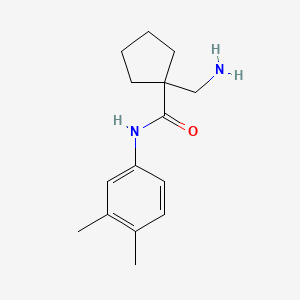 molecular formula C15H22N2O B1527372 1-(aminomethyl)-N-(3,4-dimethylphenyl)cyclopentane-1-carboxamide CAS No. 1305480-92-5
