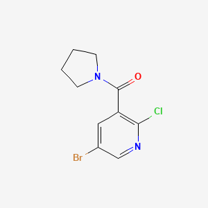 molecular formula C10H10BrClN2O B1527374 5-Bromo-2-chloro-3-(pyrrolidine-1-carbonyl)pyridine CAS No. 1249608-32-9