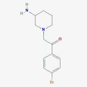 molecular formula C13H17BrN2O B1527376 2-(3-Aminopiperidin-1-yl)-1-(4-bromophenyl)ethan-1-one CAS No. 1457940-12-3
