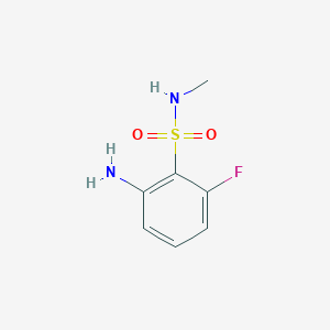 molecular formula C7H9FN2O2S B1527378 2-氨基-6-氟-N-甲基苯-1-磺酰胺 CAS No. 1247709-81-4