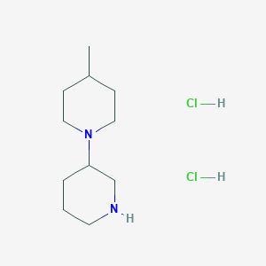 molecular formula C11H24Cl2N2 B1527391 3-(4-Methyl-1-piperidinyl)piperidine dihydrochloride CAS No. 813425-62-6