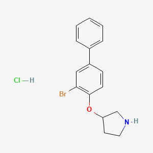3-Bromo[1,1'-biphenyl]-4-yl 3-pyrrolidinyl ether hydrochloride