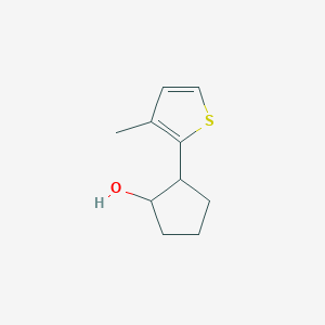 molecular formula C10H14OS B15274067 2-(3-Methylthiophen-2-yl)cyclopentan-1-ol 