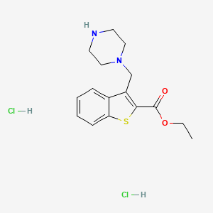 Ethyl 3-(piperazin-1-ylmethyl)-1-benzothiophene-2-carboxylate dihydrochloride