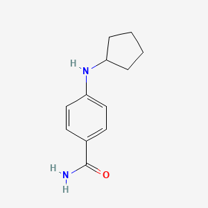 molecular formula C12H16N2O B15274183 4-(Cyclopentylamino)benzamide 