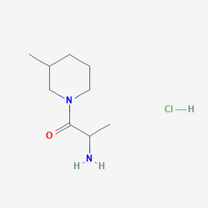 molecular formula C9H19ClN2O B1527431 2-Amino-1-(3-methyl-1-piperidinyl)-1-propanone hydrochloride CAS No. 1236261-96-3