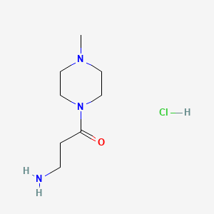 molecular formula C8H18ClN3O B1527432 3-Amino-1-(4-methyl-1-piperazinyl)-1-propanone hydrochloride CAS No. 1220033-51-1