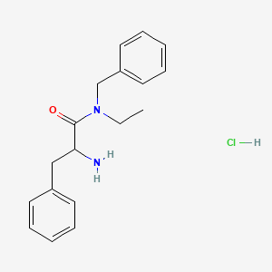 molecular formula C18H23ClN2O B1527436 2-氨基-N-苄基-N-乙基-3-苯基丙酰胺盐酸盐 CAS No. 1236266-44-6