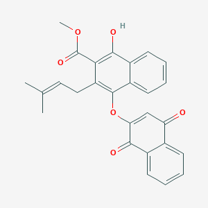 molecular formula C27H22O6 B152744 Rubioncolin C CAS No. 132242-52-5