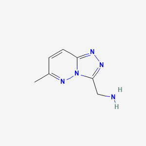 molecular formula C7H9N5 B1527441 (6-Methyl-[1,2,4]triazolo[4,3-b]pyridazin-3-yl)methanamine CAS No. 1249222-34-1