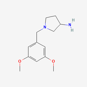 molecular formula C13H20N2O2 B1527442 1-[(3,5-Dimethoxyphenyl)methyl]pyrrolidin-3-amine CAS No. 1282809-97-5