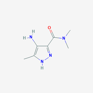 molecular formula C7H12N4O B1527443 4-amino-N,N,5-trimethyl-1H-pyrazole-3-carboxamide CAS No. 1340485-29-1