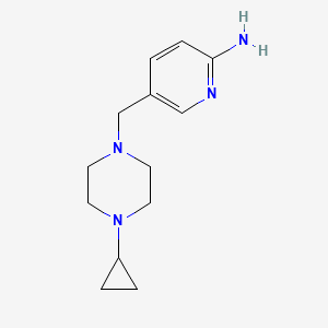 molecular formula C13H20N4 B1527446 5-[(4-Cyclopropylpiperazin-1-yl)methyl]pyridin-2-amine CAS No. 1457441-68-7