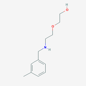 molecular formula C12H19NO2 B15274497 2-(2-{[(3-Methylphenyl)methyl]amino}ethoxy)ethan-1-ol 