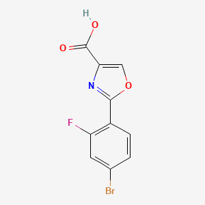 molecular formula C10H5BrFNO3 B1527454 2-(4-Bromo-2-fluorophenyl)-1,3-oxazole-4-carboxylic acid CAS No. 1248449-30-0