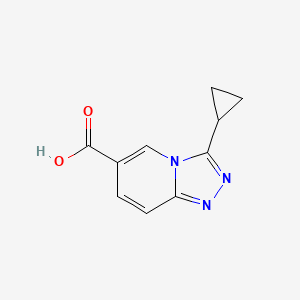 molecular formula C10H9N3O2 B1527458 3-Cyclopropyl-[1,2,4]triazolo[4,3-a]pyridine-6-carboxylic acid CAS No. 1248926-27-3